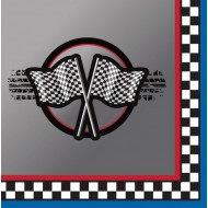 Racing Car Chequered Flag Party Napkins